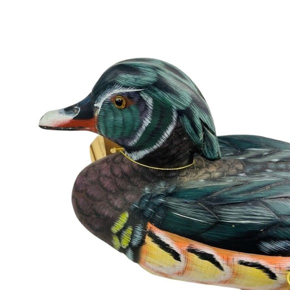 Heritage Hand Carved Duck Decoys Flawed Hand Painted Hunting Birds Solid Lot 2 u - Picture 2 of 11